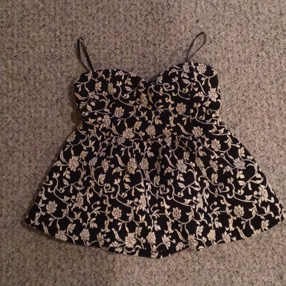 Strapless Peplum Top
